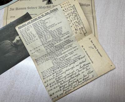 大猫徽章拍卖 第275期 德国一战二铁证书照片