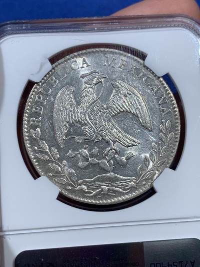 《竞宝斋》第406场 周日，周一，2场连拍 （全场包邮） NGC MS63 墨西哥 1882 GO SB 8里亚尔 花边鹰洋 银光漂亮