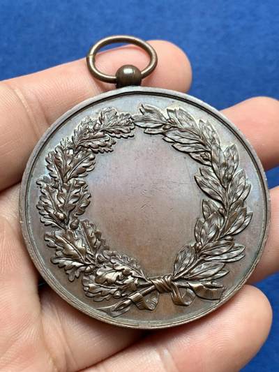 《竞宝斋》第406场 周日，周一，2场连拍 （全场包邮） 法兰西女神高浮雕纪念铜章 57.4克 50.5mm 带盒