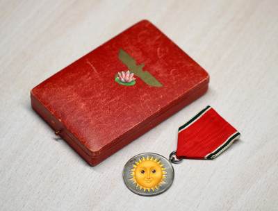 大猫徽章拍卖 第275期 德意志国 银级雄鹰奖章 银制带标带原盒 早期哥特字体 授予对国社事业有贡献的外国人 稀少