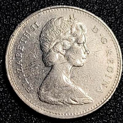 泉币菌-第67场-精品场 高币值 1968年加拿大 10分 蓝鼻子帆船 伊丽莎白二世 袖珍币