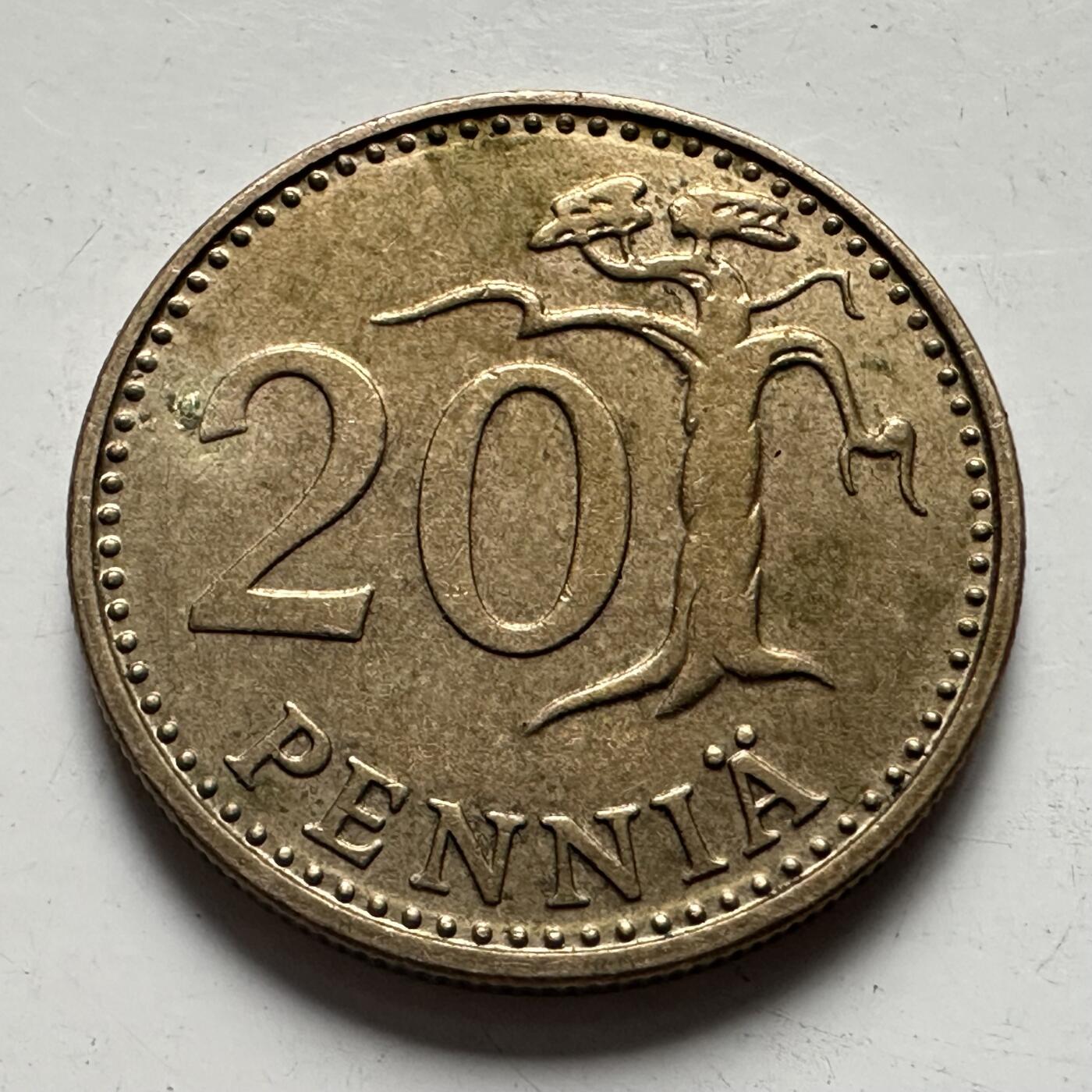 🌹外币初藏🌹🐯2025年第81场  周二无佣金特价场 芬兰1976年20芬尼