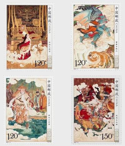 听雨轩人物类专场邮票（本场邮票均全品保真可寄信） - 2024-14 封神演义一套四枚。