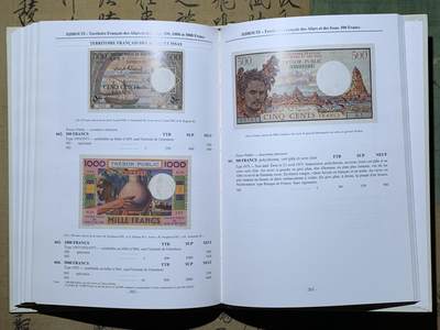 《竞宝斋》第406场 周日，周一，2场连拍 （全场包邮） 全新未开封 法属印支纸币目录，硬壳精装，包含东南亚各国法国占领期间各种纸币，法属印支纸币向来以设计精美广受玩家喜爱。