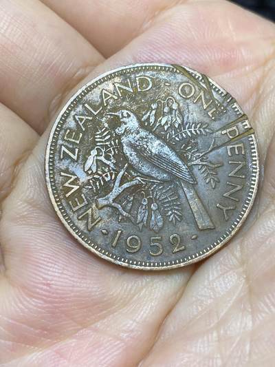 2025年第七十二场(总第九十八场）外国好品散币(免佣金) - 有伤–新西兰🇳🇿1952年1便士(乔治六世逝世年，第二版关门年)