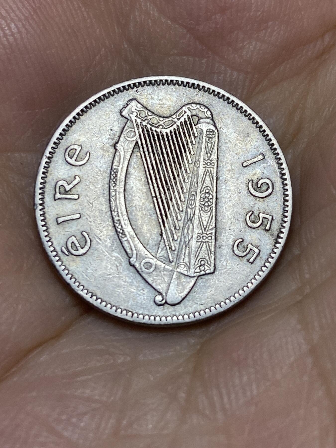 2025年第七十二场(总第九十八场）外国好品散币(免佣金) 少见年份–爱尔兰🇮🇪1955年6便士(共和国时期第一套第二版)