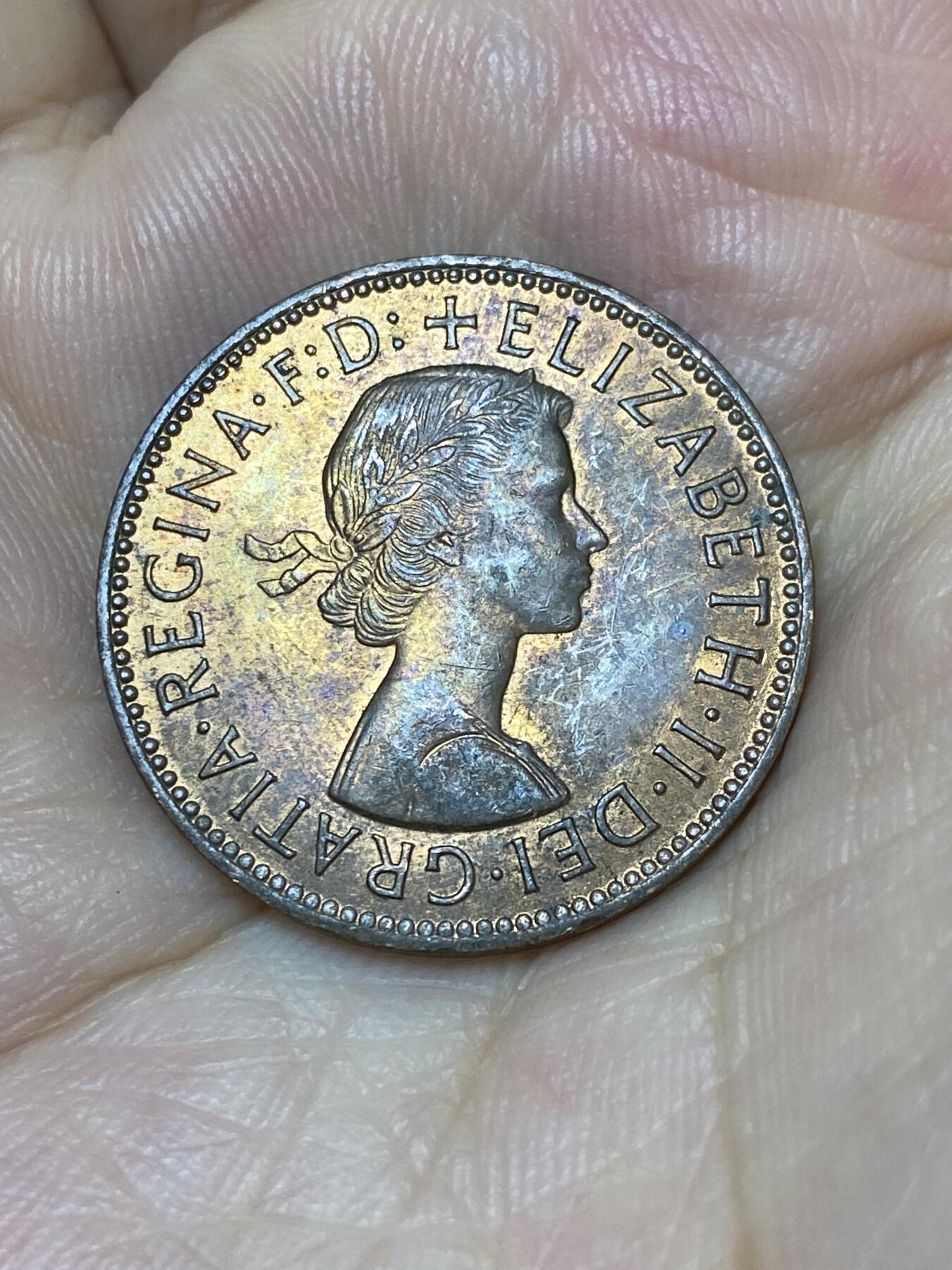 2025年第七十二场(总第九十八场）外国好品散币(免佣金) 英国🇬🇧1965年半便士(伊丽莎白二世青年桂冠第二版)