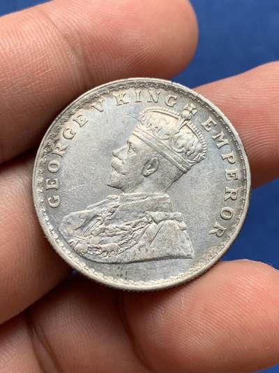 《竞宝斋》第406场 周日，周一，2场连拍 （全场包邮） 英属印度1919年乔治五世1卢比