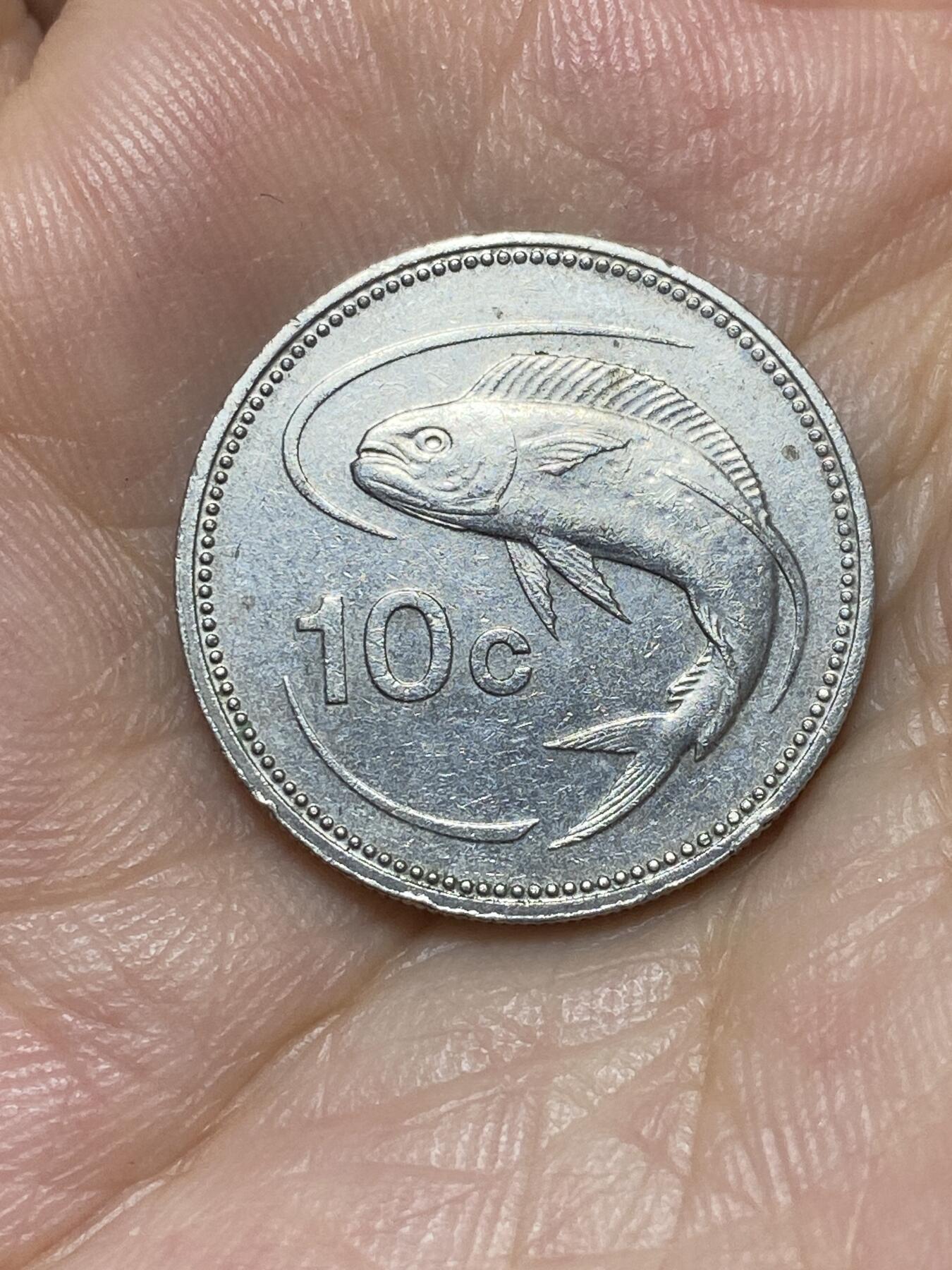 2025年第七十二场(总第九十八场）外国好品散币(免佣金) 马耳他🇲🇹1991年10分(第三套盾徽版首发年)