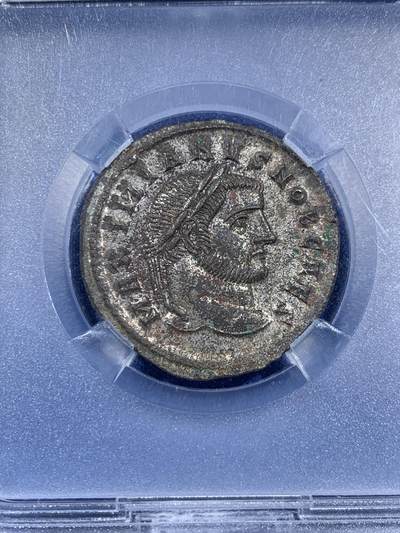 《竞宝斋》第406场 周日，周一，2场连拍 （全场包邮） TQG XF 罗马帝国 公元293-305年 伽列利乌斯洗银币 打制满分 表面4分 细节锐利 银层保留较好