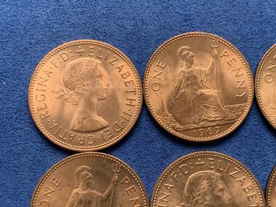 《竞宝斋》第406场 周日，周一，2场连拍 （全场包邮） 六枚一组 英国1967年铜币 卷拆原光