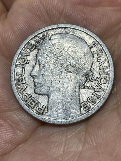 2025年第七十三场(总第九十九场）外国好品散币(免佣金) 稀年–法国🇫🇷1944年2法郎(发行量最少年份)