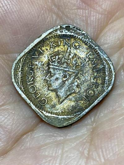 2025年第七十三场(总第九十九场）外国好品散币(免佣金) 英属印度1944年1/2安娜(乔治六世第四版)