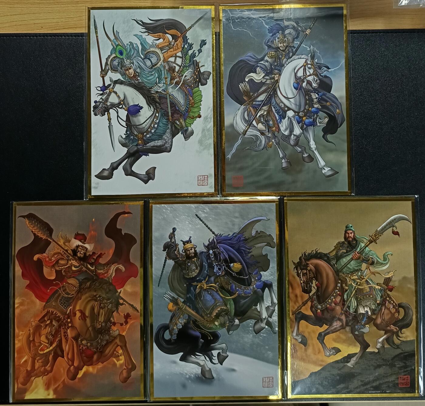 天玑星卡拍第一百零九期《7.31周四截拍》持续收拍收评中 满赠卡需备注 独行正明动物水浒 色纸 五张 边损