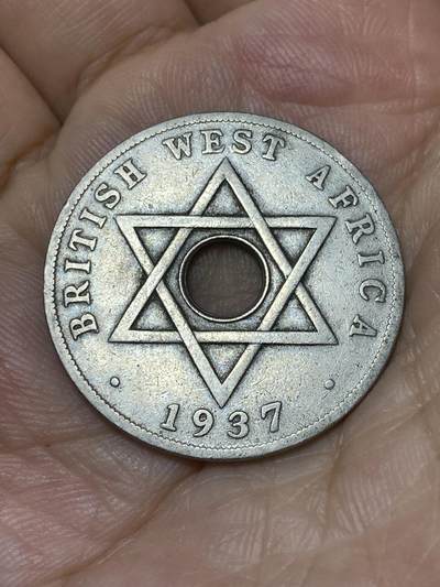 2025年第七十三场(总第九十九场）外国好品散币(免佣金) 英属西非1937年1便士(乔治六世第一版，KN标，伯明翰皇家诺顿厂)