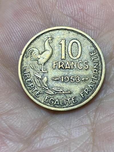 2025年第七十三场(总第九十九场）外国好品散币(免佣金) - 法国🇫🇷1953年10法郎