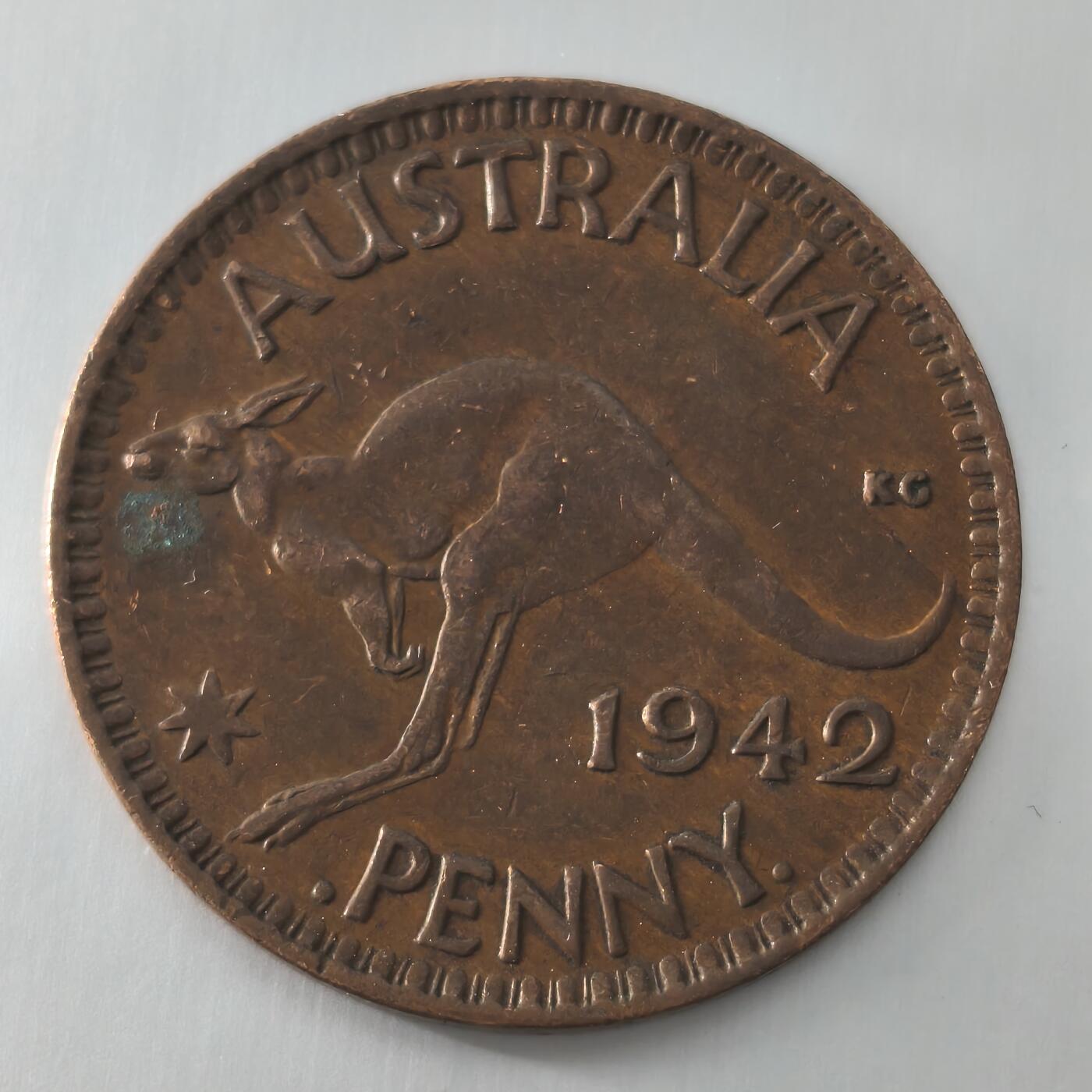Krab外币市集Vol.22 澳大利亚1942年1便士