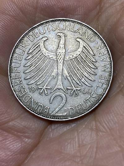 2025年第七十三场(总第九十九场）外国好品散币(免佣金) - 德国🇩🇪1960年2马克(D标，慕尼黑造)