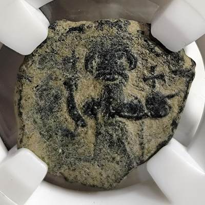 希腊罗马丝路打制币化石【中外钱币放漏】专场！陆小鱼的钱币仓，限时拍卖第072场 - 拜占庭 君士坦斯二世铜币/字母M