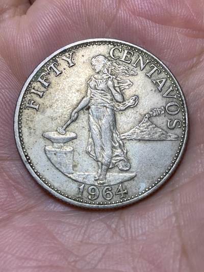2025年第七十三场(总第九十九场）外国好品散币(免佣金) - 菲律宾🇵🇭1964年50分(独立后首套最大面值流通硬币，关门年仅发行2年)