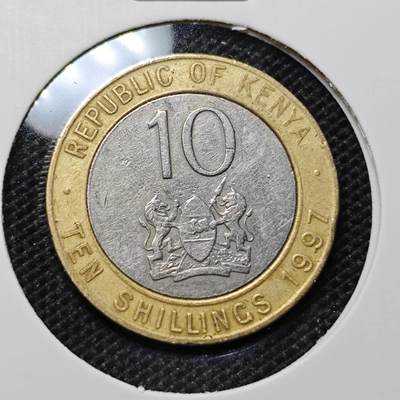KK钱币收藏小铺 第314期 2月预留时间 周末发货 - 1997肯尼亚10先令 