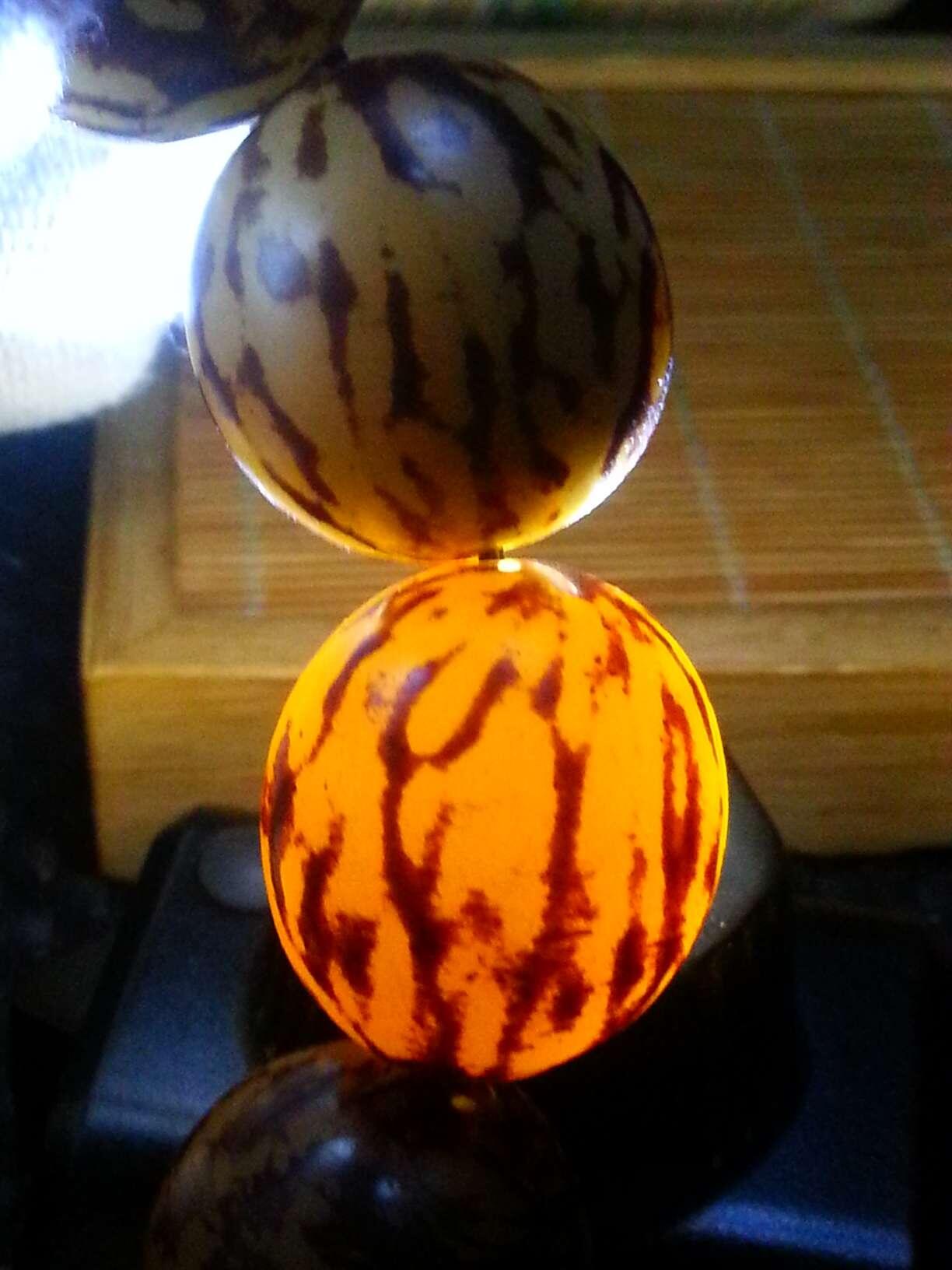 天然虎斑纹菩提根大手串(38024)