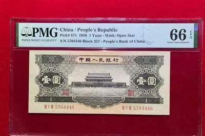 二版黑一元美评PMG66E豹子身尾6，全新直版，颜色鲜艳，水印清晰，售价3450包顺丰 - 二版黑一元美评PMG66E豹子身尾6，全新直版，颜色鲜艳，水印清晰，售价3450包顺丰