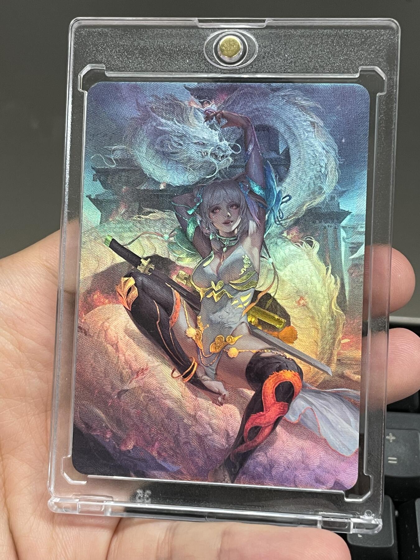 显眼宝25期 颜值精选 【带卡砖】 早期明星卡 龙战士 折光彩闪一张 超美 63*88
