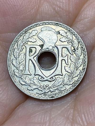 2025年第七十三场(总第九十九场）外国好品散币(免佣金) 少见–法国🇫🇷1939年5生丁(年份两边带点版，关门年仅发行2年)