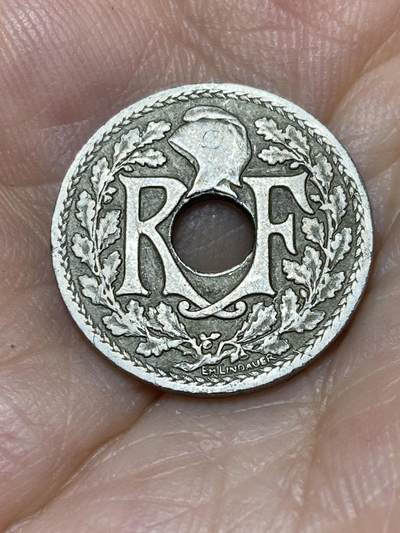 2025年第七十三场(总第九十九场）外国好品散币(免佣金) 价高稀少–法国🇫🇷1917年5生丁(19mm大尺寸版，首发年)