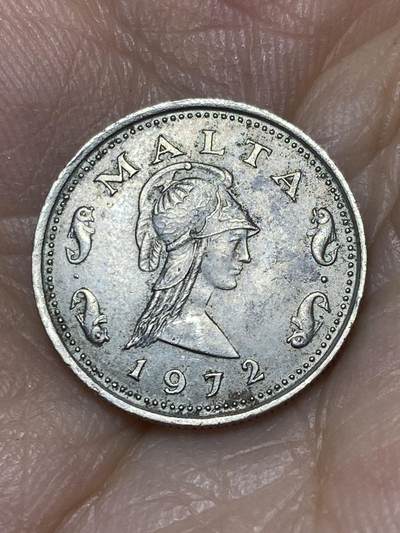 2025年第七十三场(总第九十九场）外国好品散币(免佣金) 马耳他🇲🇹1972年2分(第一套首发年，传说中的亚马逊女王彭忒西勒亚头像)
