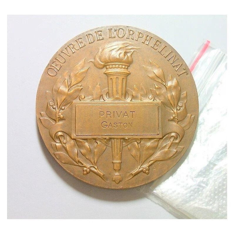 法国1900年前后 名将福煦元帅高浮雕精制大铜章 50MM