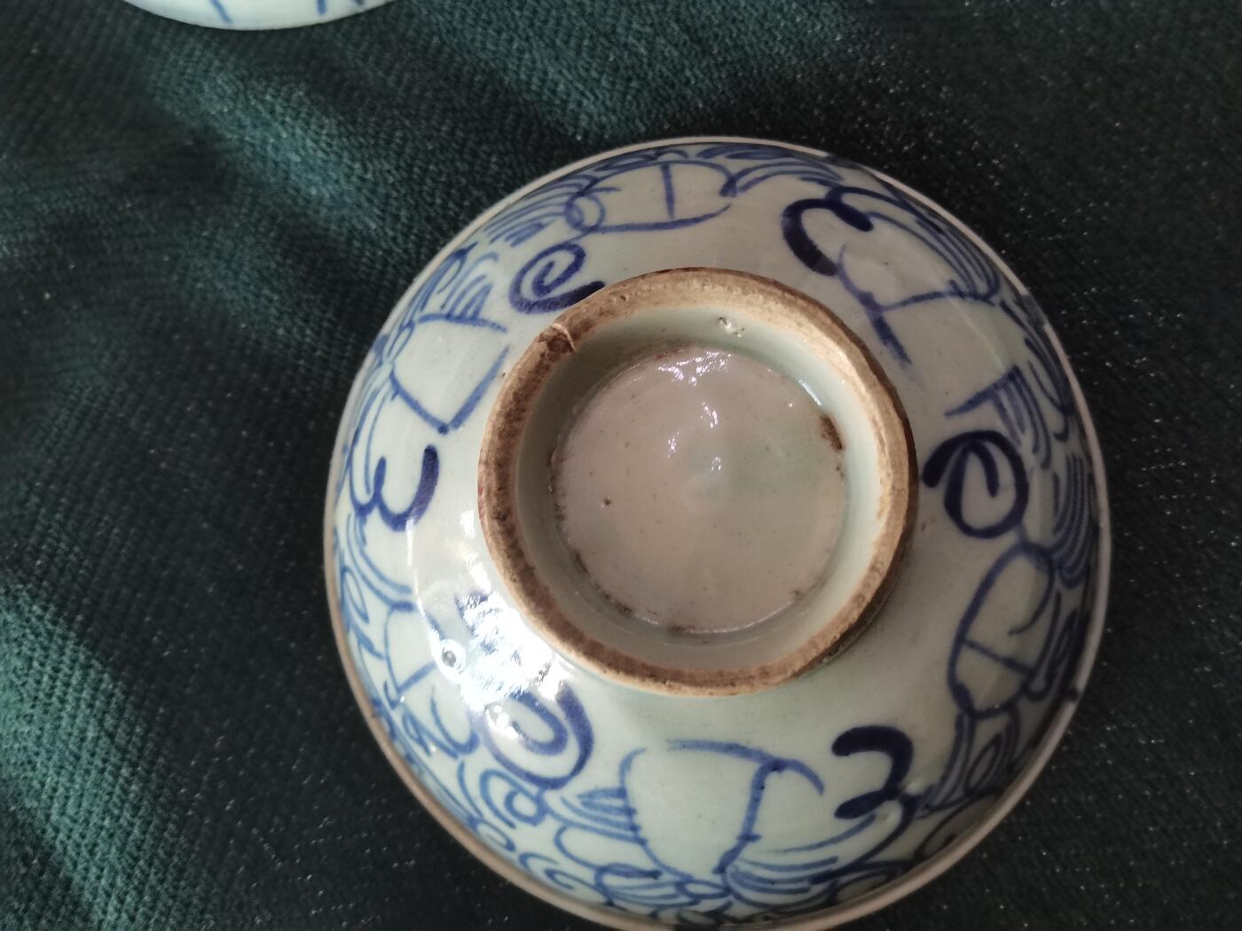 玉仁红藏首场徽章钱币拍卖（捡漏）上面👆图片有群加群7：40同拍 民国时期.民窑喜字碗内刻“矩”