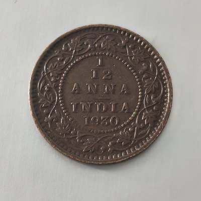 Krab外币市集Vol.22 - 英属印度1930年1/12安娜