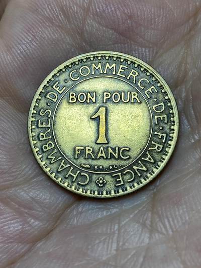 2025年第七十三场(总第九十九场）外国好品散币(免佣金) - 好品–法国🇫🇷1922年1法郎(商业之神墨丘利坐像)