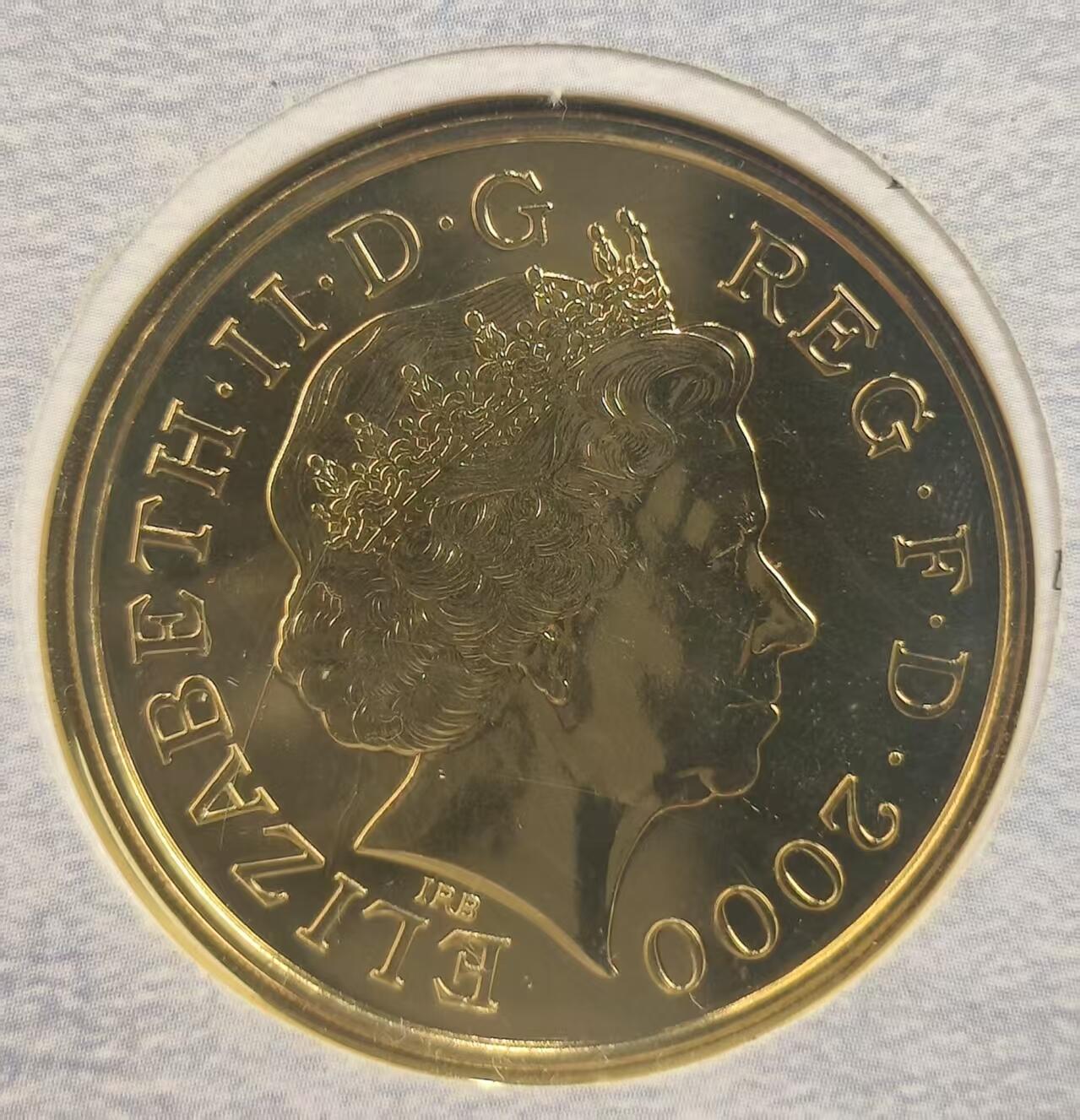 G&W世界散币，银币处理专场（第26场） 首日封-英国2000年5磅  皇太后百年  克朗型