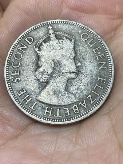 2025年第七十三场(总第九十九场）外国好品散币(免佣金) 英属塞舌尔1954年1卢比大币(伊丽莎白二世青年带冠，首发年)