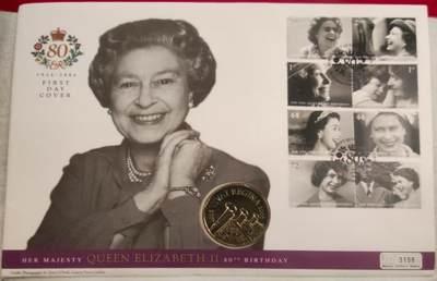 G&W世界散币，银币处理专场（第26场） - 首日封-英国2006年5磅  伊丽莎白二世诞辰80周年  克朗型