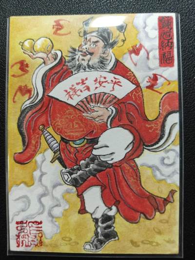 天玑星卡拍第一百零九期《7.31周四截拍》持续收拍收评中 满赠卡需备注 - 【手绘卡】张先军 钟馗纳福 手绘卡
