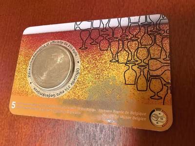 长老汇马年精选第七场拍卖 - 2021比利时非物质文化遗产啤酒文化2.5欧元双色币，卡装，2万