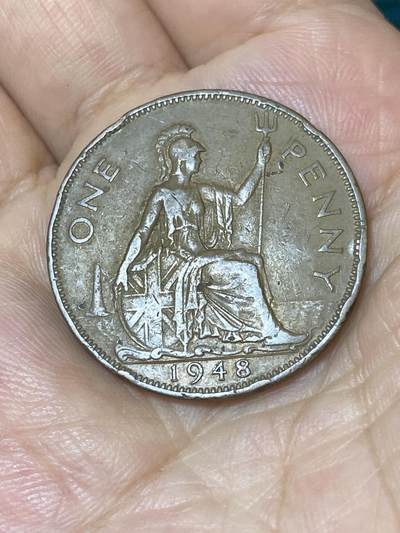 2025年第七十四场(总第一百场）外国好品散币(免佣金) - 英国🇬🇧1948年1便士(乔治六世第一版，印度皇帝版关门年)