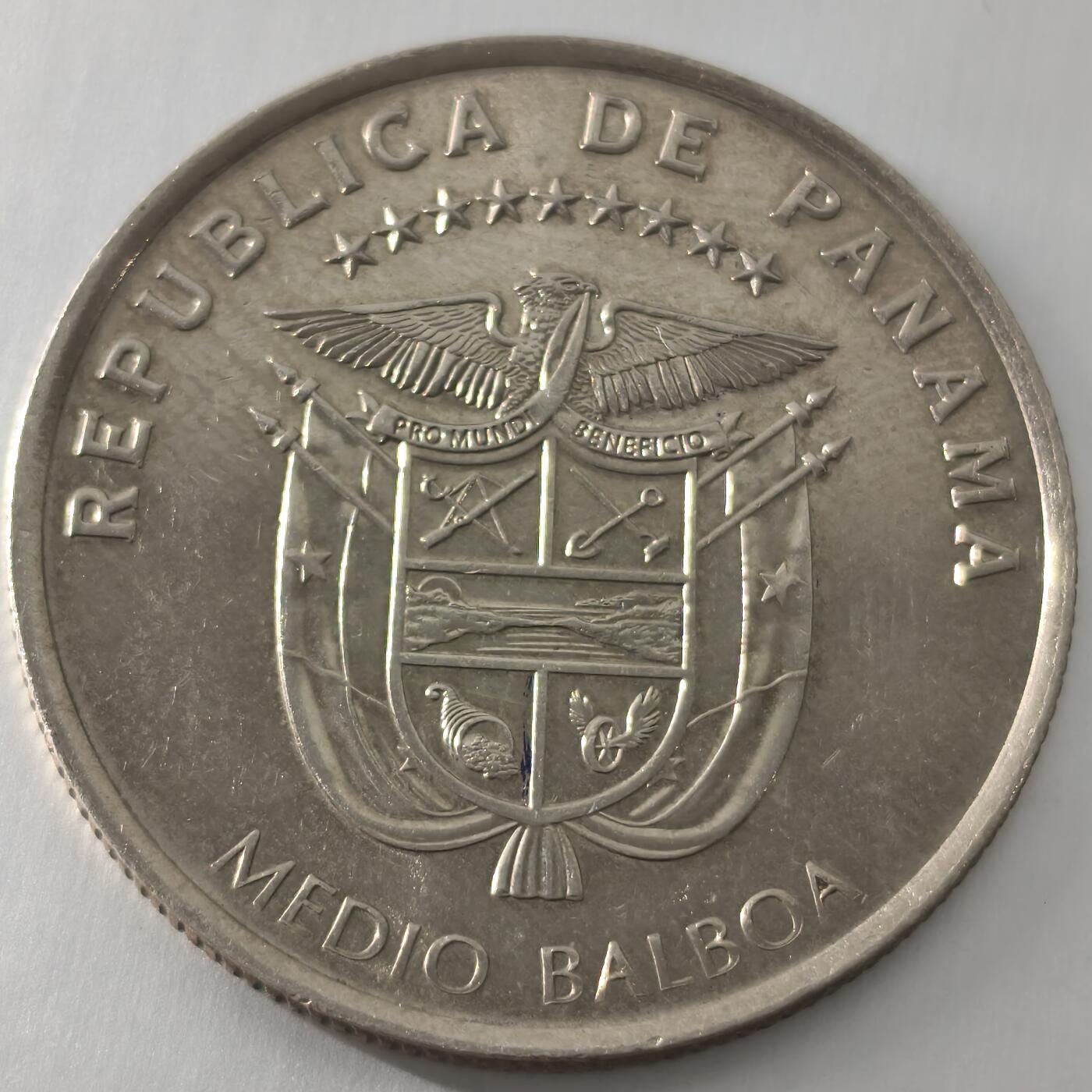 Krab外币市集Vol.22 巴拿马2014年1/2巴波亚纪念币_巴拿马运河，HKD3.92