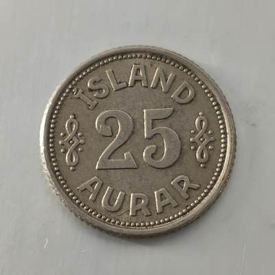 Krab外币市集Vol.22 - 冰岛1940年25欧尔-独年版