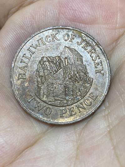2025年第七十三场(总第九十九场）外国好品散币(免佣金) - 英属泽西岛🇯🇪1990年2便士(伊丽莎白二世中年花冠，第三版)