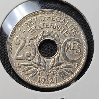KK钱币收藏小铺 第315期 2月预留时间 周末发货 - 1927法国25分