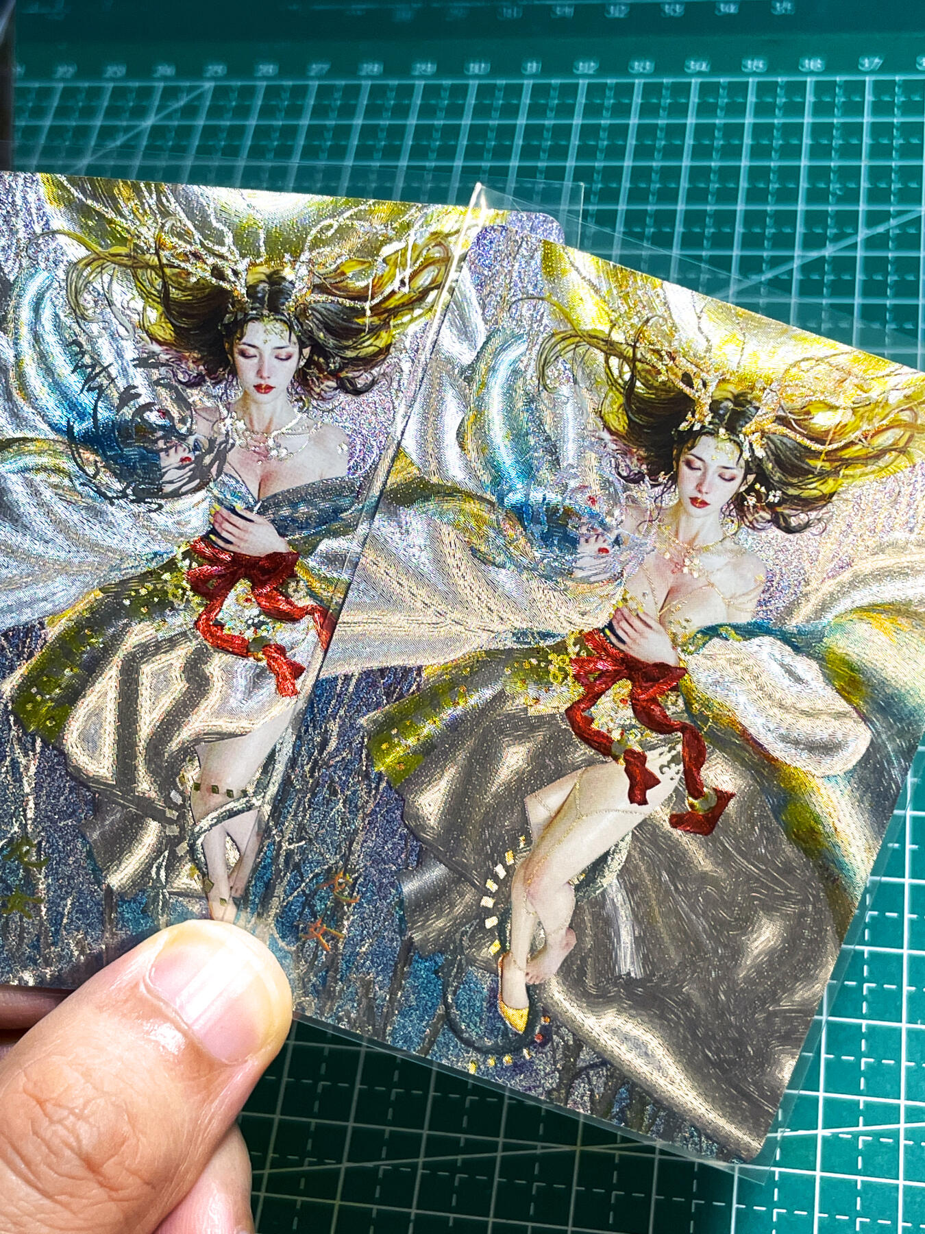 显眼宝25期 颜值精选 燎原卡牌 焱卡文化 刷子 妖姬传 龙女 粗闪一对2张 超有韵味    63*88
