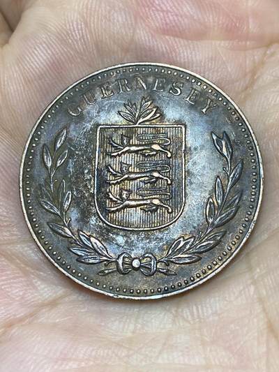 2025年第七十三场(总第九十九场）外国好品散币(免佣金) 英属根西岛🇬🇬1945年8道布(乔治六世时期，H标喜敦厂造)