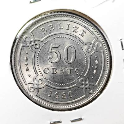 KK钱币收藏小铺 第315期 2月预留时间 周末发货 - 1980英属伯利兹50分 
