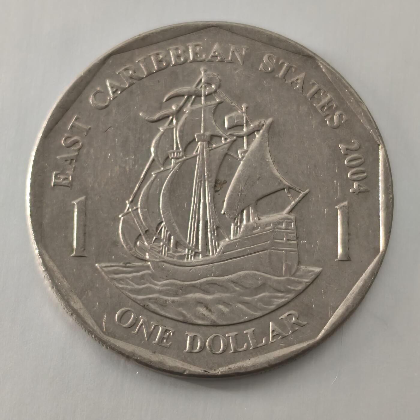 Krab外币市集Vol.22 英属东加勒比2004年1元-old bust
