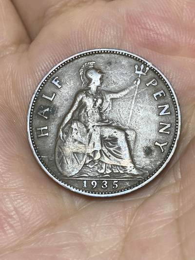 2025年第七十四场(总第一百场）外国好品散币(免佣金) - 英国🇬🇧1935年半便士(乔治五世第三版)
